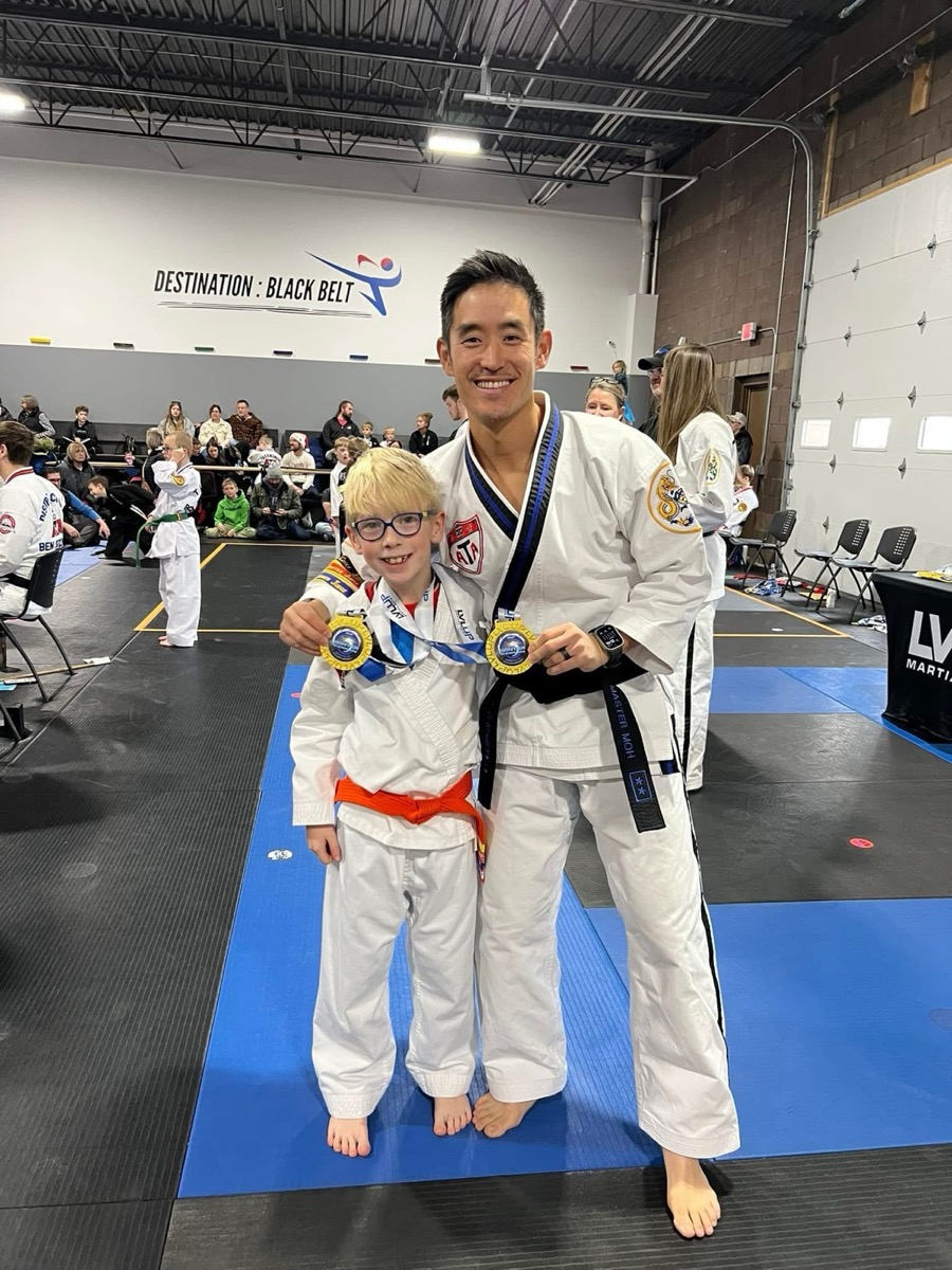 Instructor working with student